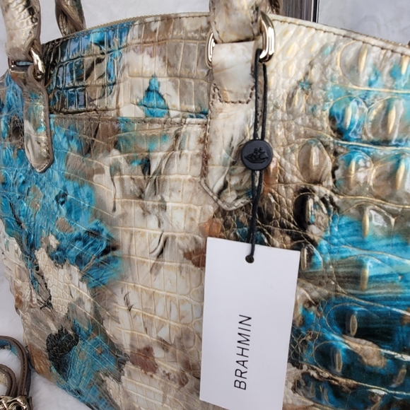 NWT BRAHMIN DESIGNER PURSE BAG HANDBAG Melbourne Rare Design Italian Leather - Picture 6 of 12